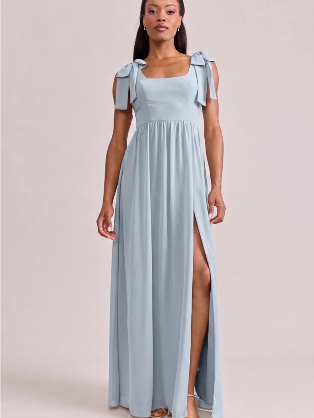 Revelry Light Blue Bowie Bridesmaid Dress